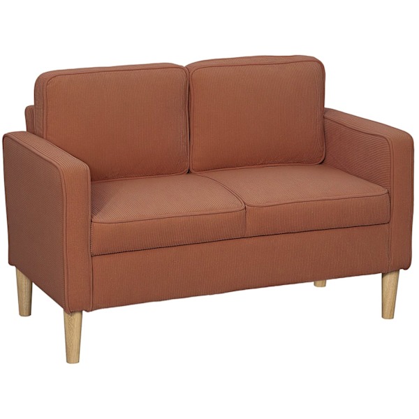 Rootz Two Seater Sofa - Mini Couch - Loveseat - Storage Race Efficiency - 117 x 63 x 79 cm lyserød