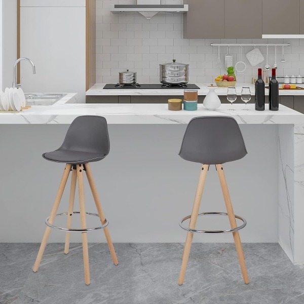 Rootz Designer -baarijakkarat - Työpöytäjakkarat - Keittiöjakkarat - Mukavat ja ergonomiset - Tukevat ja kestävät - Helppo puhdistaa - 96,5 cm x 38,5