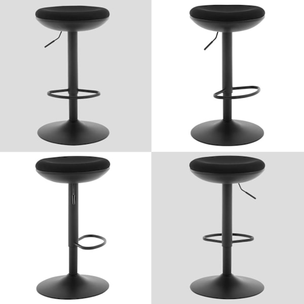 Rootz Swivel Bar Pall Set - Bänkpall - Kökspall - Andas elastiskt tyg - Höjdjusterbar - 41cm x (64-85)cm x 41cm