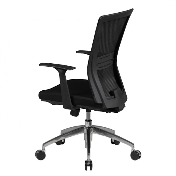 Rootz Ergonomic Office Stol - Mesh-ryggstöd - Justerbara armstöd - Aluminiumbas - Svart - Synkronmekanism - Svankstöd - Justerbar i höjdled - Dubbel b