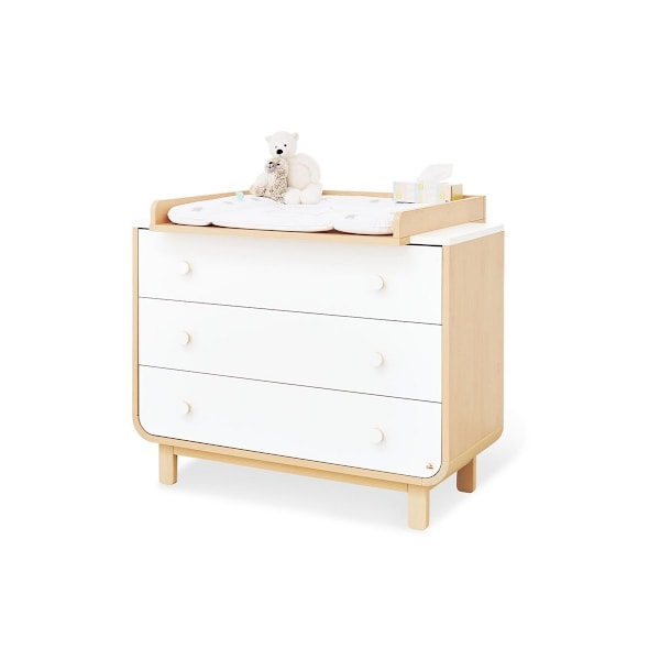 Rootz rund omklædningsenhed - Babykommode - Organisering af børneværelset - Justerbart og aftageligt design - 115 cm x 54 cm x 90 cm
