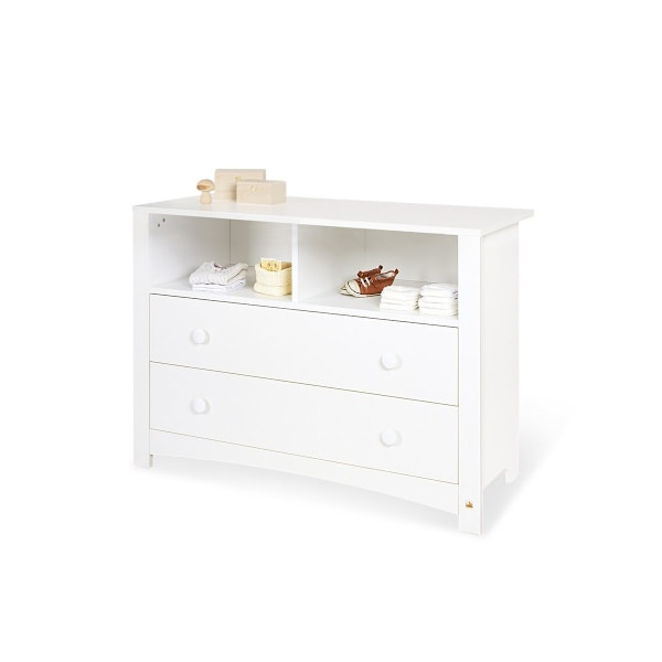 Rootz Florentina Extra Wide Changing Unit - Baby Dresser - Nursery Furniture - Anpassningsbar förvaring - 130 cm x 77 cm x 101 cm