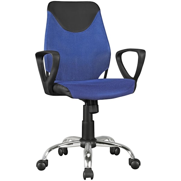 Rootz Barnskrivbord Svart Blå för barn från 6 med ryggstöd Snurrstol för barn Barnstol ergonomisk - Höjdjusterbar stol