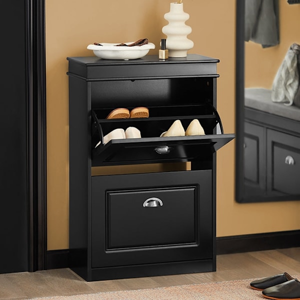 Rootz Skoskåp med 2 flikar - Sko Tipper - Skoorganisator - Robust konstruktion - Väggfästbar - Utrymmesbesparande design - 53cm x 82cm x 24cm