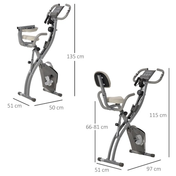 Rootz-kuntopyörä - Pyöräilypyörä - Sisäpyörä - LCD-näyttö - Säädettävä vastus - Tukeva teräsrunko - 97L x 51W x 115K cm