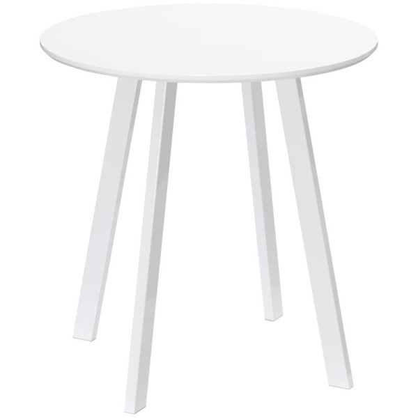Rootz Spisebord - Køkkenbord - Til 2 personer - Højglans overflade - Med bordfødder - Hvid - 72 x 72 x 75cm