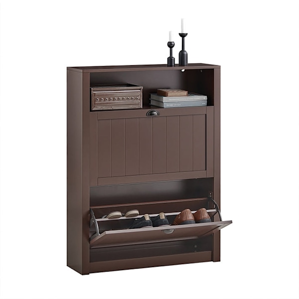 Rootz skoskabsorganisering - Skostativ - Skoopbevaring - Inkluderer ekstra rum - 80 cm x 110 cm x 24 cm - MDF-materiale