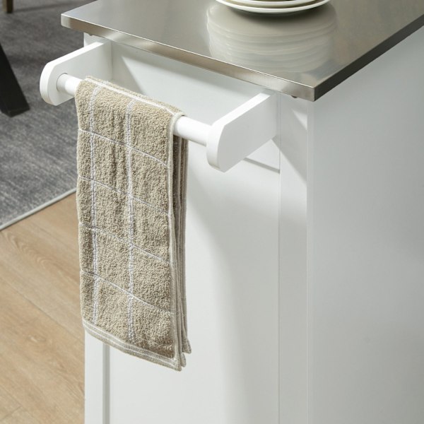 Rootz Kitchen Service Frolley With Wheels - Mobile Atility Cart - Rolling Storage Unit - runsaasti tallennustilaa - 60W x 45D X 85H CM