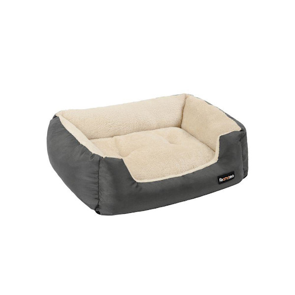 Rootz Hundeseng - Rund Hundeseng - Kæledyrsseng - Katteseng - Kæledyrsseng - Med vendbar pude - Grå - 65 x 55 x 20 cm