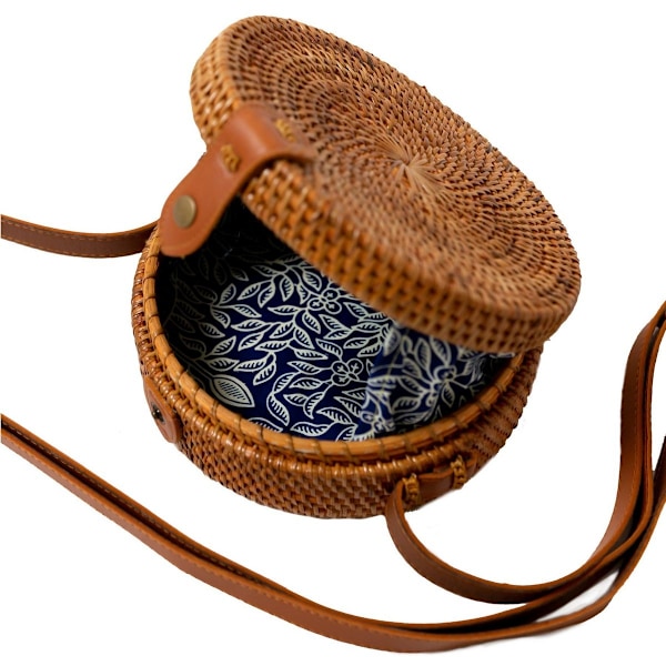 Rootz Cross Body Taske | Bali Taske SENJA (brun) Lavet af Rattan