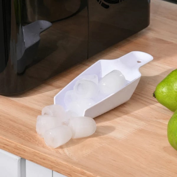 Rootz Ice Cube Machine - 12kg/24h 2l Ice Cube Maker med LED-skärm - Ice Scoop - Självrengörande funktion - Plast - Svart - 21,2 x 29,5 x 32,6 cm