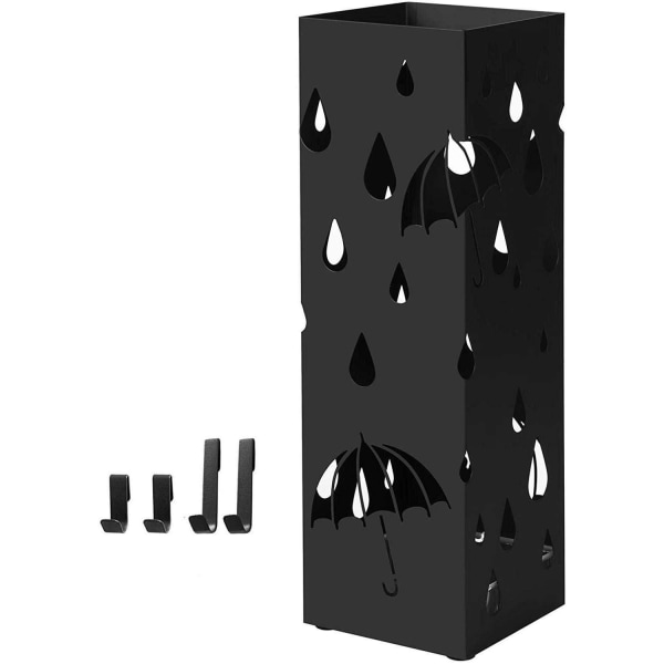 Rootz Metal Paraply Stand - Paraply Stand - Paraply Kurv - Paraply Stand - Sort