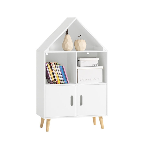 Rootz børnebogreol - Legetøjshylde - Opbevaringsstativ - MDF- og fyrretræ-konstruktion - Sikkerhedsfunktioner - Anti-tip-anordninger - 60 cm x 103 cm