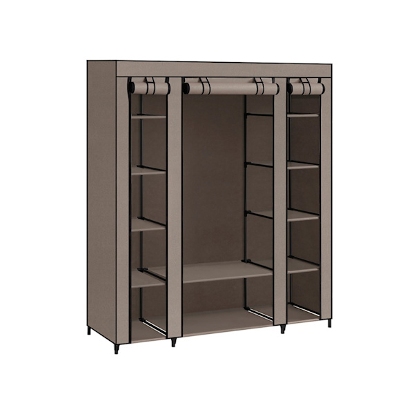 Rootz stofskab - Garderobeskabe - Opbevaringsenhed - Ikke-vævet stof - Metalrør - PP plastikforbindelse - Taupe - 45cm x 150cm x 175cm