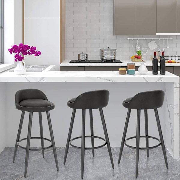 Rootz Barpall - Bänkpall - Justerbar Barstol - Förbättrad stabilitet - Överlägsen sittkomfort - Mångsidig design - 78,5 cm x 70 cm