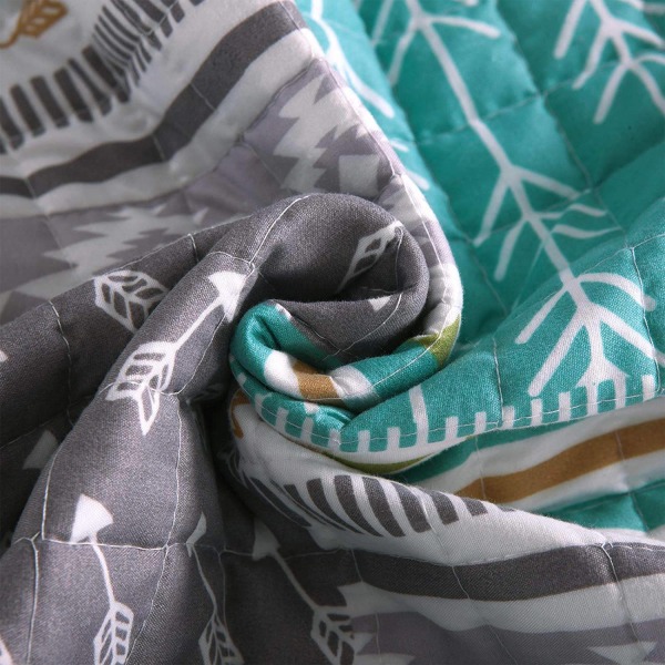 Rootz Luxurious Patchwork sängöverkast - Quiltat täcke - Vändbart täcke - Mjuk stoppning - Mångsidig stil - Lättskött - 100 % polyester - Flera storle