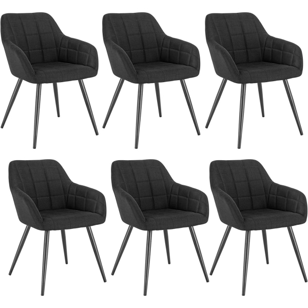 Rootz sæt med 6 polstrede spisestuestole - Komfortable siddepladser - Moderne spisestuestole - Ergonomisk design - Holdbar konstruktion - Alsidig stil