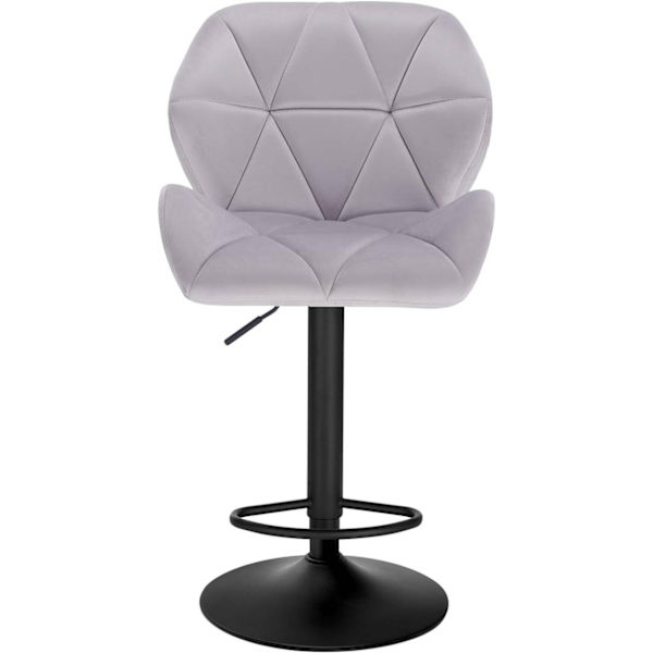 Rootz Velvet Barpall - Bänkpall - Justerbar Barstol - Ergonomisk design - Robust konstruktion - Halkfri bas - 94cm-116cm x 50cm x 40cm
