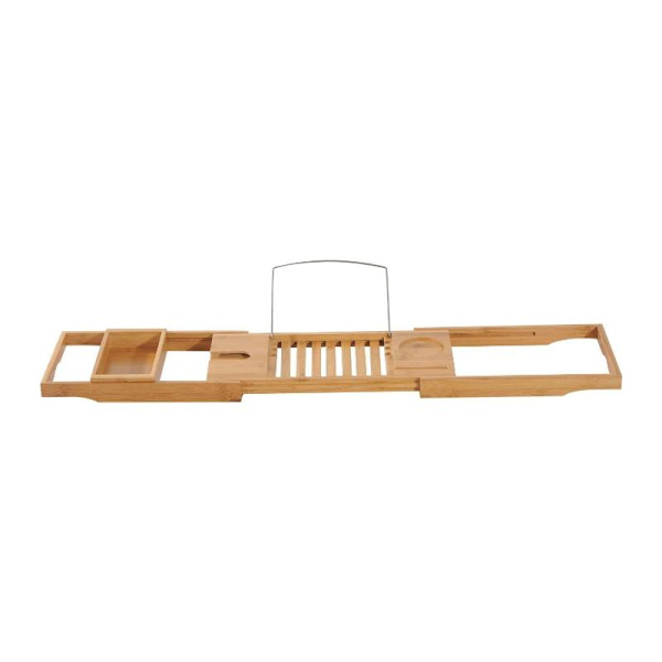 Rootz Badekarhylde - Badekarbro - Badekarstøtte - Badekarbakke - Badekar - Bambus - Naturlig - (70-105) X 21,8 X 5 Cm
