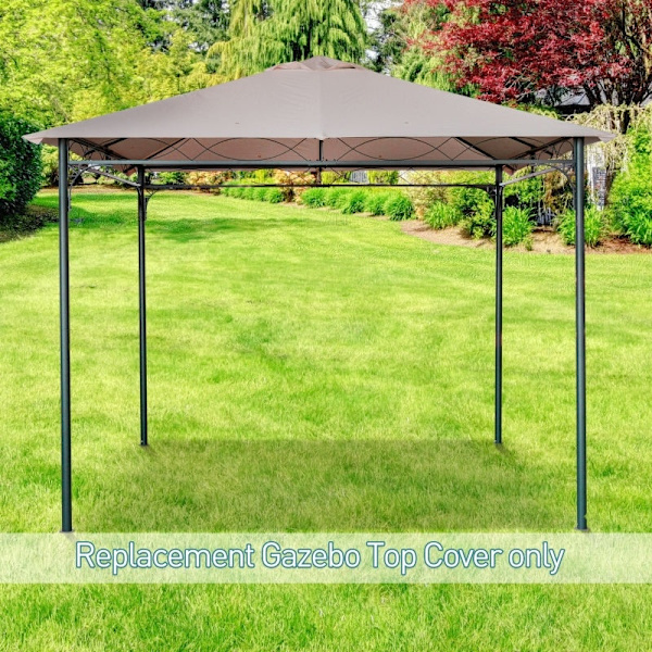 Rootz Gazebo Takbyte - Kapellöverdrag - Paviljongtopp - Slitstark & ​​väderbeständig - Vatten- och UV-beständig - Enkel installation - L298 x B295 cm
