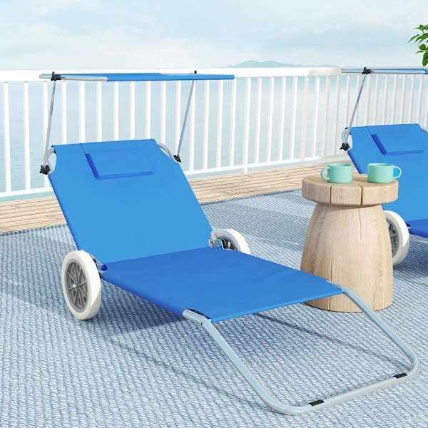 Rootz fällbar solstol - Beach Lounger - Garden Lounger - Justerbar ryggstöd - 62 cm x 148 cm x 85 cm