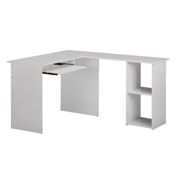 Rootz design pöytä 140 x 75,5 x 120 cm valkoinen - Työpöytä hyll