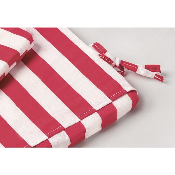 Rootz Seat Cushions 'Nicki Für 4' - Stripe Design - 2 -Part Set - 100% bomull - Bekväm - 89 cm x 19 cm x 1,5 cm