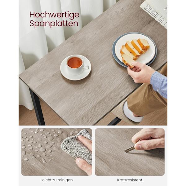 Rootz 3-delade barbordsset - Pubbord - Counter Height Bord - Spånskiva och stål - Greige fläckigt bläck Svart - 100 cm x 40 cm x 90 cm - 40 cm x 30 cm
