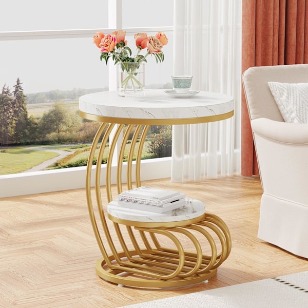 Rootz Sidebord - Endebord - Natbord - Rigelig opbevaring - 50 cm D x 50 cm B x 64 cm H