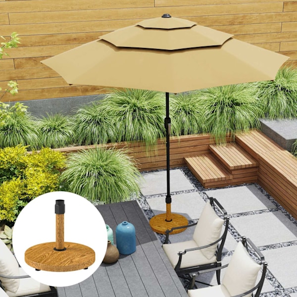 Rootz Garden Parasol Stand - Paraply Base - Sun Shade Holder - Firm Stability - Ø48 x 44 cm