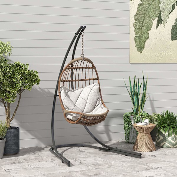 Rootz Hanging Chair C -Shape Metal Stand - Hornstick Frame - Hanging Restoring Frame - Stabilitet - 154 cm x 134 cm x 221cm