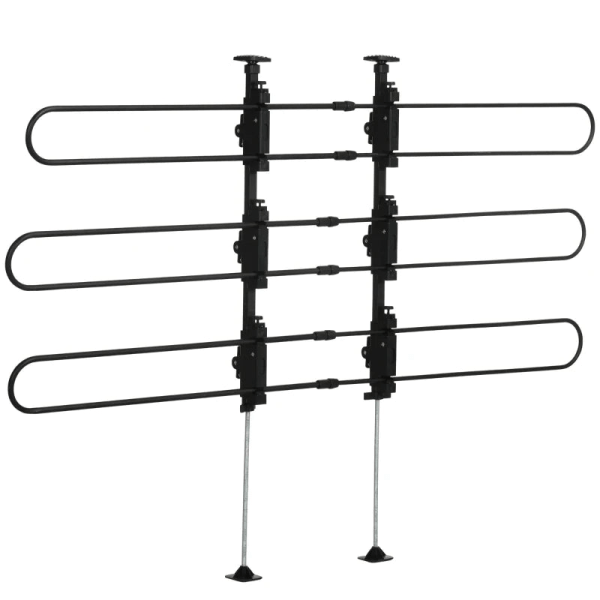 Rootz Dog Gate til støvlen - Nem at installere - Robust og dimensionsfastholdende - Stål - Sort - 150 x 9 x 124 cm