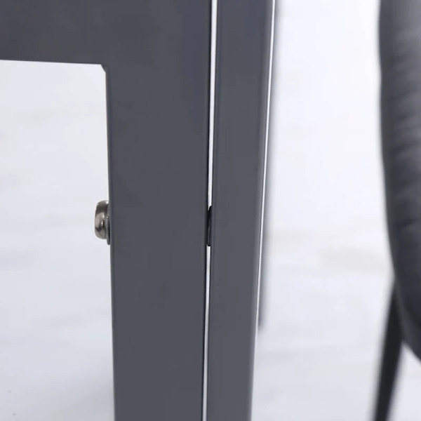 Rootz Spisebord - Køkkenbord - Glasbord - Firkantet bord - Glasplade - Kompakt design - Grå - 75L x 75W x 75H cm