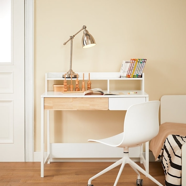 Rootz Compact Desk Table - Writing Desk - Study Desk - Space Saving Design - 100x95x59cm - Ideel til små værelser - MDF -materiale