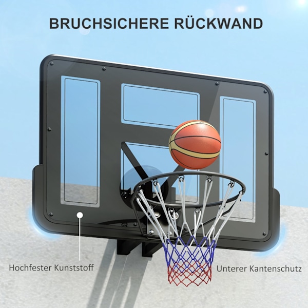 Rootz väggmonterad baskethopp - tårbeständig nät - väderbeständig - Hållbar - 110x75 cm Shatterproof backboard - inomhus utomhusanvändning
