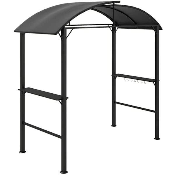 Rootz Grill Pavilion - Outdoor Shelter - BBQ Gazebo - Stålramar - Solskydd - 1,1 m x 2,3 m - Grå