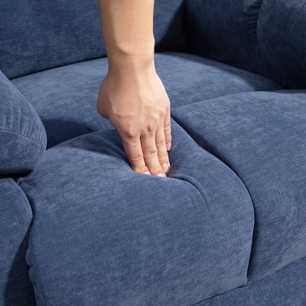 Rootz Massagestol - TV hvilestol - Chenille stof - Varmefunktion - 145° tilbagelænet - 98cm x 90cm x 98cm