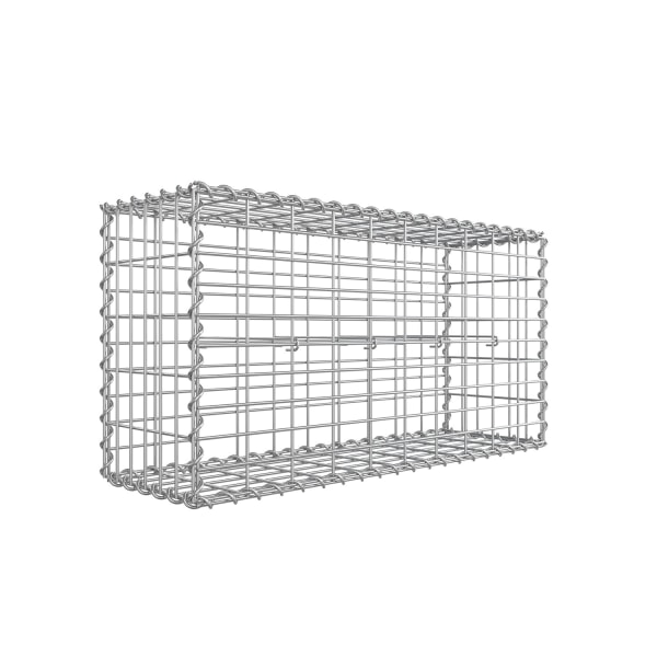 Rootz Stone Gabion - Dekorativ havestensvæg - Stenbænk - Galvaniseret stål - Hurtig opsætning - Tidsbesparende alternativ - Kreativt design - 100 cm x