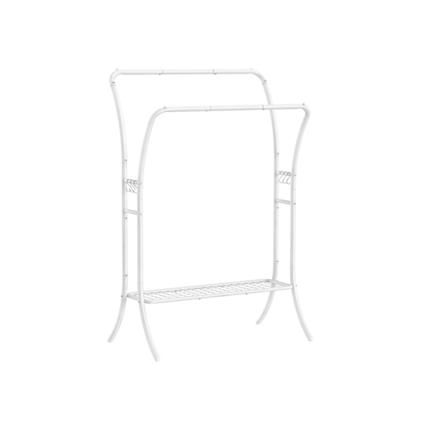 Rootz Tøjstativ - Tøjstativ - Stålgarderobe - Kraftig - Skyhvid - 46 cm x 100 cm x 155 cm - 5,4 kg - 115 kg Kapacitet