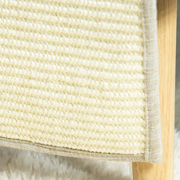 Rootz Scratch Mat - Naarmuuntumissuoja sohva Sisal Scratch Matto Kissalle - Nojatuoli sohva - Kissan raaputusmatto - Beige + harmaa - 130 x 45 x 0,3 c