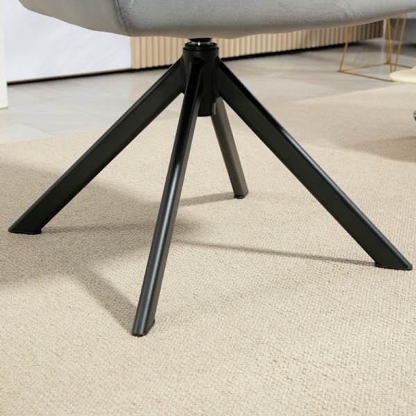 Rootz Swivel Reading Chair - Fåtölj - Avslappningsstol - 360° rotation - Sammetstyg - 58,5 cm x 59 cm x 78,5 cm