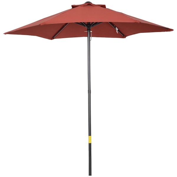 Rootz Parasol Paraply - Beach Screen - Balkon Shade - Quick Open - Ø1.96 X 2,04M - Rød