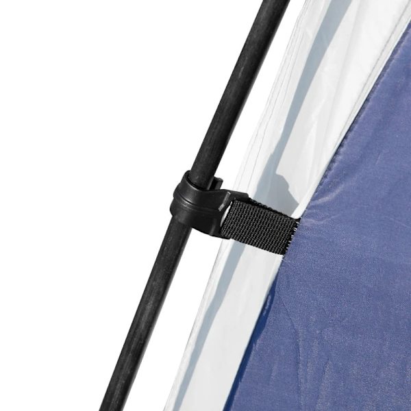 Rootz 6-8 personers kupoltält - Gazebo - Skydd mot sol och duggregn - Polyester - Blå + Grå - 3,5 x 3,5 x 2,22 m