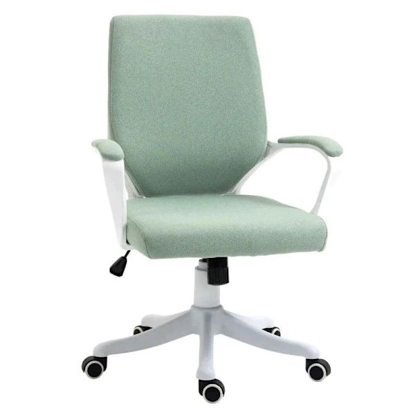 Rootz Kontorstol - Skrivebordsstol - Hjemmekontor - Stol med Vippefunktion - Grøn/Hvid - 62x69x92-100 Cm