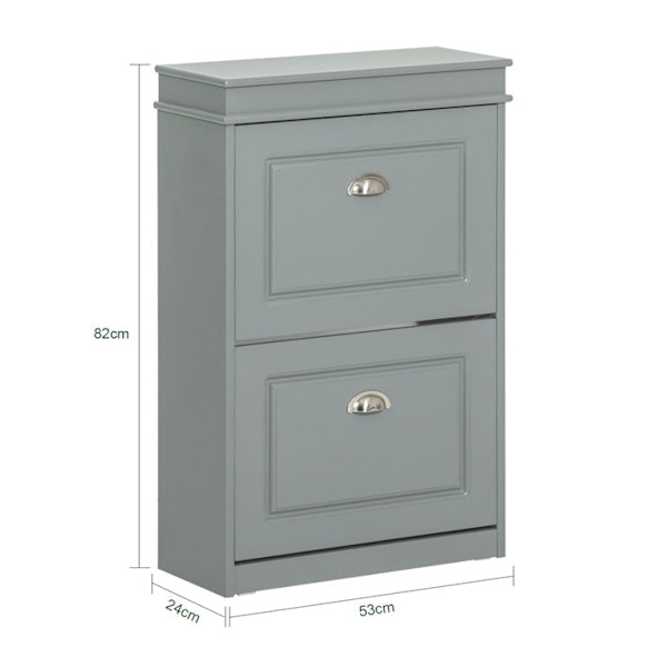 Rootz Skoskåp med 2 flikar - Skotippare - Skoorganisator - FSC-certifierad - Väggfästbar - 100 % återvinningsbar förpackning - 53cm x 82cm x 24cm