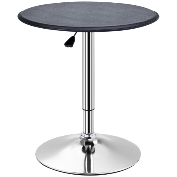 Rootz Højdejusterbart barbord - Pubbord - Bistrobord - Hydraulisk løft - Kunstlæderbetræk - 360-graders rotation - Ø63 x 67-93H cm