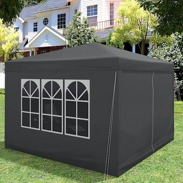 Rootz Premium Outdoor Gazebo - Event Pavillion - Have baldakin - Robust, vandtæt, UV-beskyttelse - Nem opsætning - 3x3m - Metalramme, 210D Oxford stof