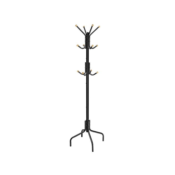 Rootz knagerække - metal knagerække - metal knageholder - knagerække med kroge - moderne hat og knagerække - Minimalistisk knagerække - sort - 55 x 55
