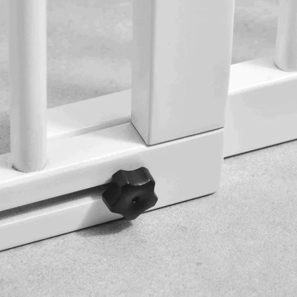 Rootz Pet Gate - Koiraportti - Koiran este - Turvaportti - Valkoinen - 113-166 x 36 x 71 cm