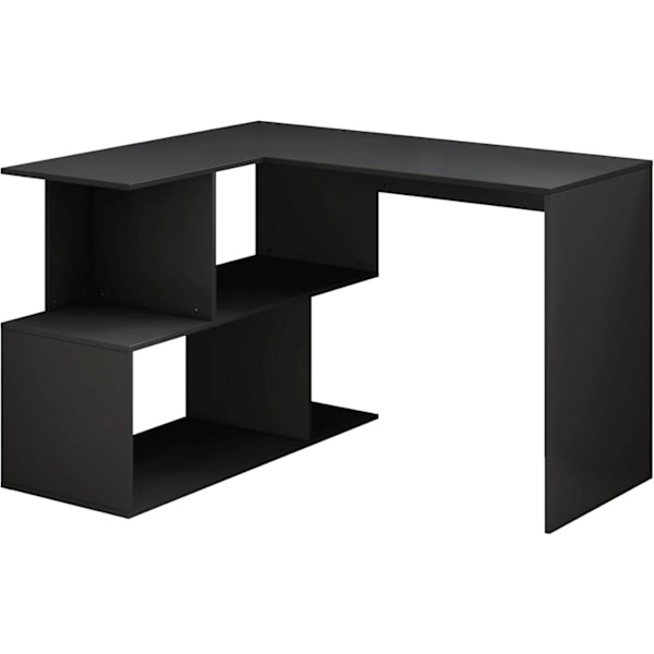 Rootz L-formet 2-i-1 skrivebordshylde - Computerbord - Gaming Station - E1 træmateriale - 100 cm x 77 cm x 120 cm